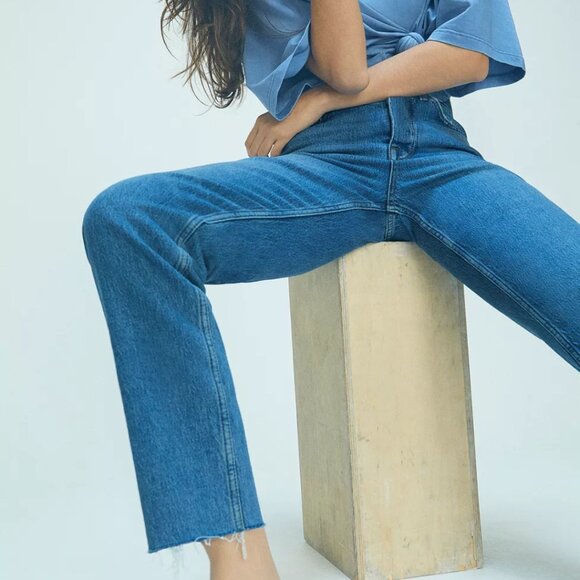 BDG Denim - BDG |‎ High Rise Raw Ankle Cropped Dillon Blue Jeans Size 26W